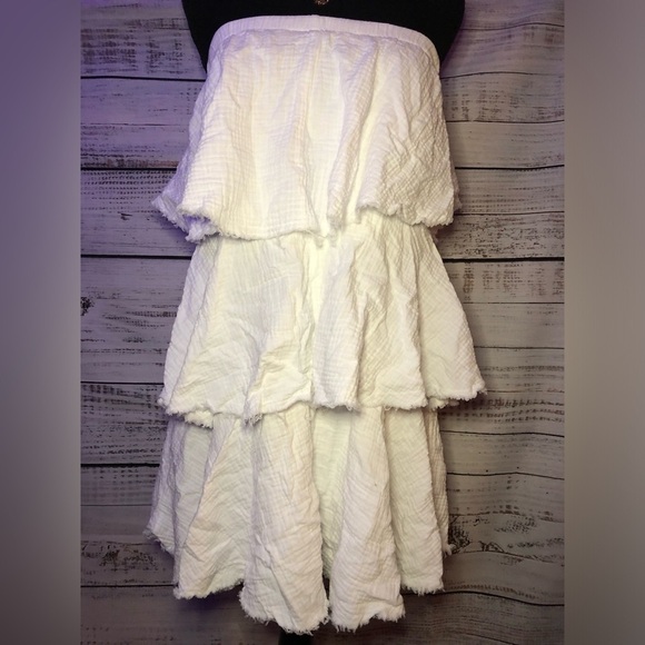 White Strapless Mini Dress NWOT size Large - Picture 13 of 16
